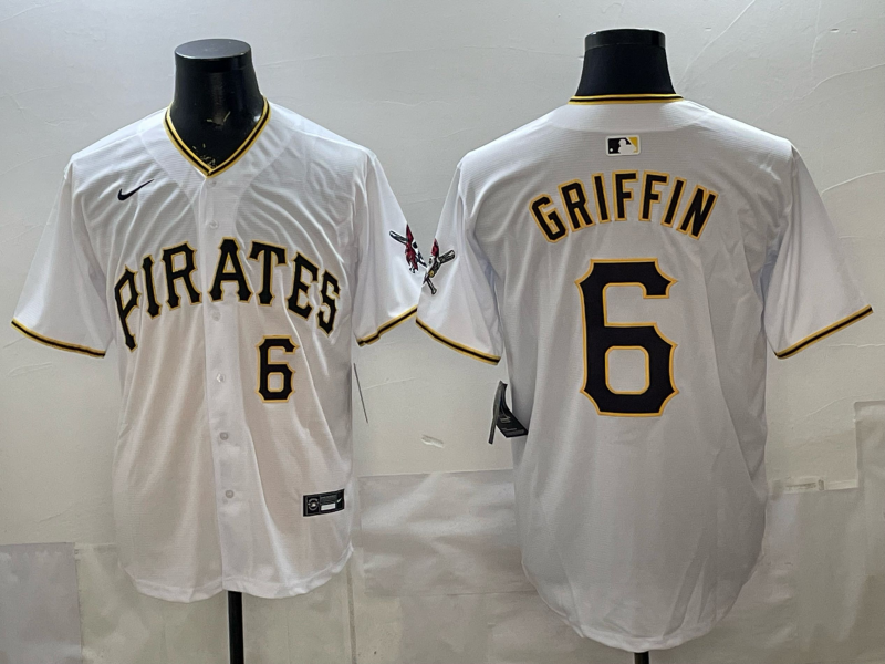 Men Pittsburgh Pirates #6 Griffin white Game 2026 Nike MLB Jersey 0401004